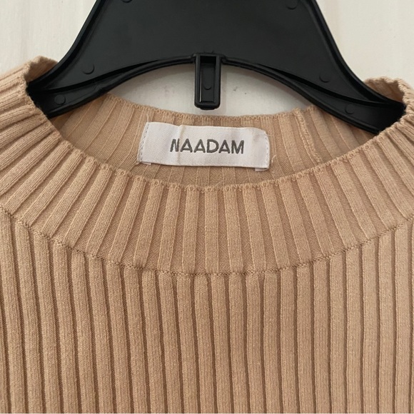 Naadam Women's Twist Back Short Sleeve Top - Beige - Picture 6 of 9